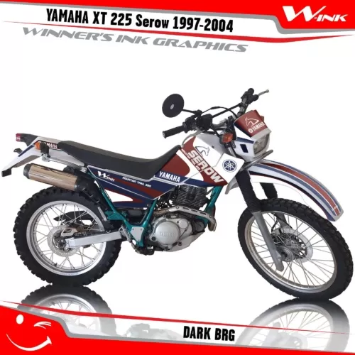 Yamaha-XT-225-Serow-1997-1998-1999-2000-2001-2002-2003-2004-graphics-kit-and-decals-Dark-BRG