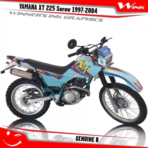 Yamaha-XT-225-Serow-1997-1998-1999-2000-2001-2002-2003-2004-graphics-kit-and-decals-Genuine-B