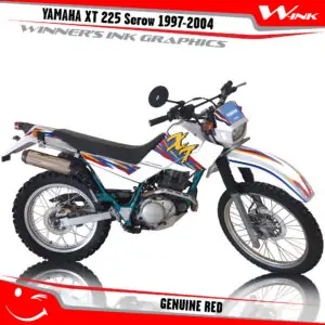 Yamaha-XT-225-Serow-1997-1998-1999-2000-2001-2002-2003-2004-graphics-kit-and-decals-Genuine-Red