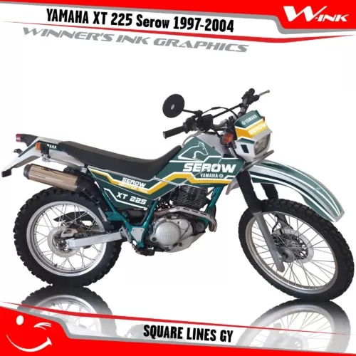 Yamaha-XT-225-Serow-1997-1998-1999-2000-2001-2002-2003-2004-graphics-kit-and-decals-Square-Lines-GY