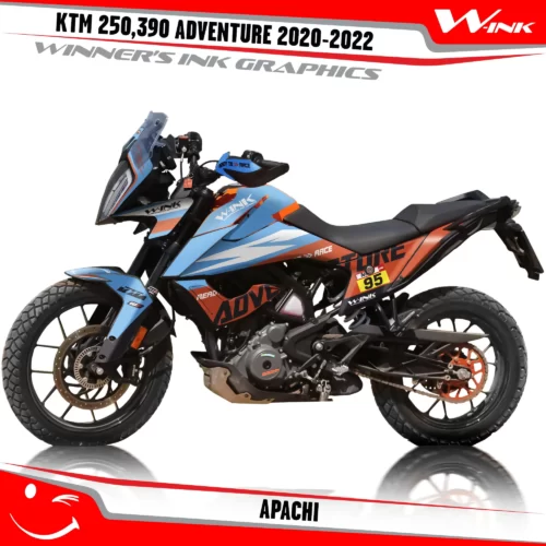Adventure-250-390-2020-2021-2022-graphics-kit-and-decals-with-designs-Apachi