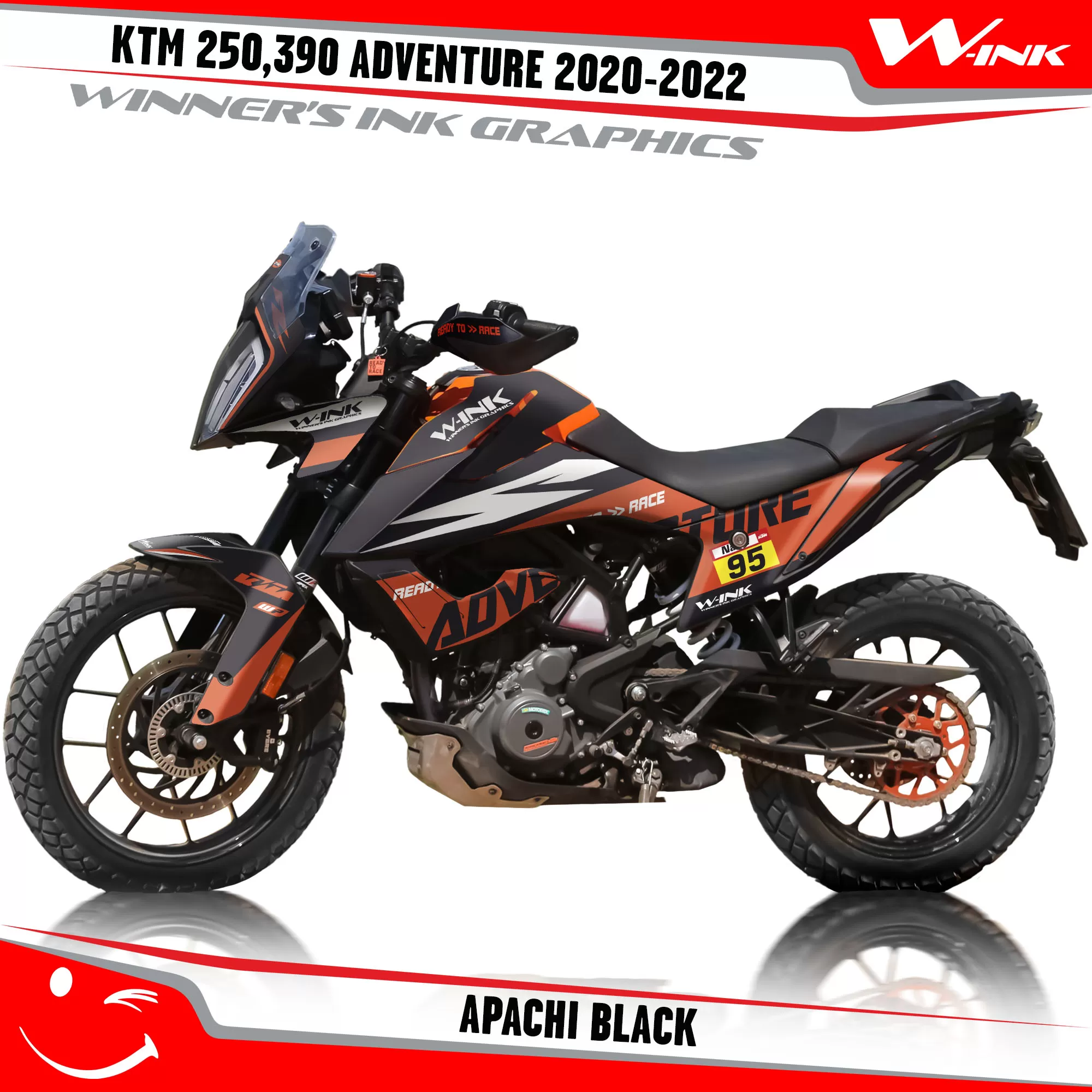 Adventure-250-390-2020-2021-2022-graphics-kit-and-decals-with-designs-Apachi-Black