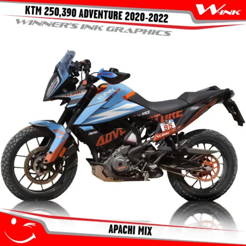 Adventure-250-390-2020-2021-2022-graphics-kit-and-decals-with-designs-Apachi-Mix