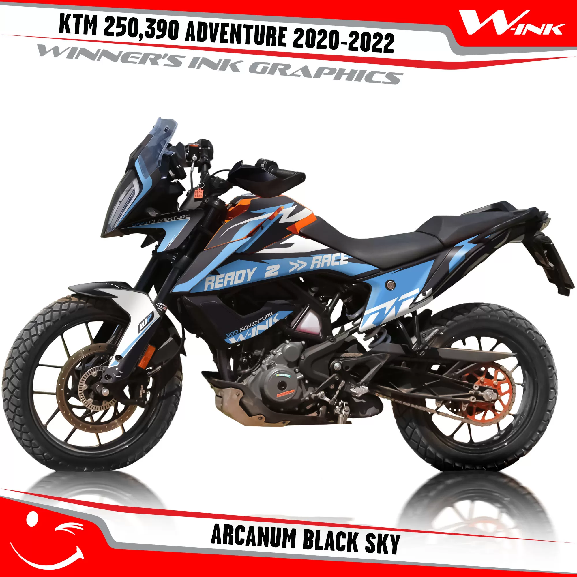 Adventure-250-390-2020-2021-2022-graphics-kit-and-decals-with-designs-Arcanum-Black-Sky