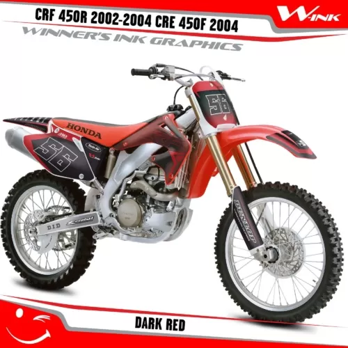 CRF-450-R-2002-2003-2004-CRE-450-F-2004-graphics-kit-and-decals-Dark-Red