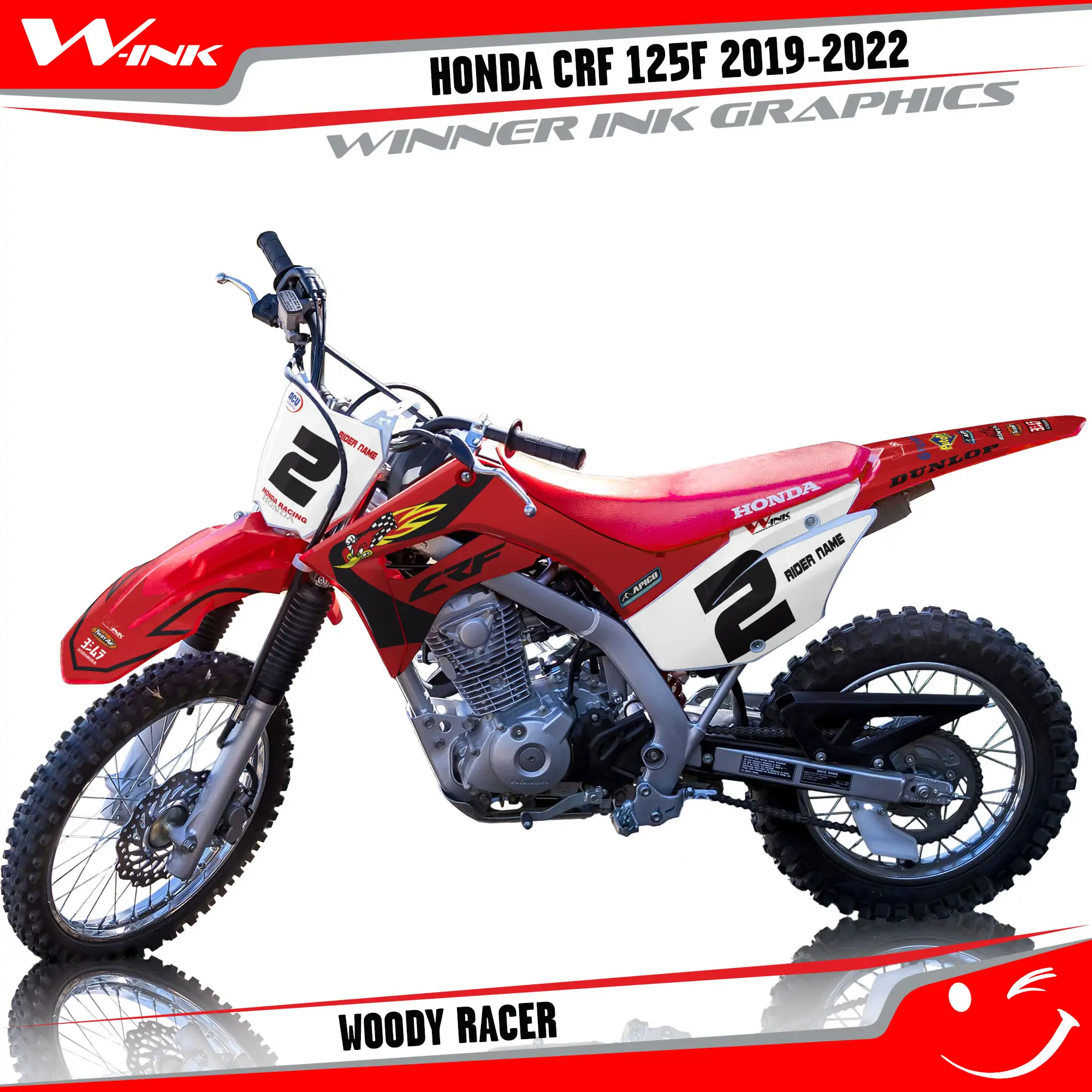 Buy decals Honda CRF 125F 2019-2022 Woody Racer