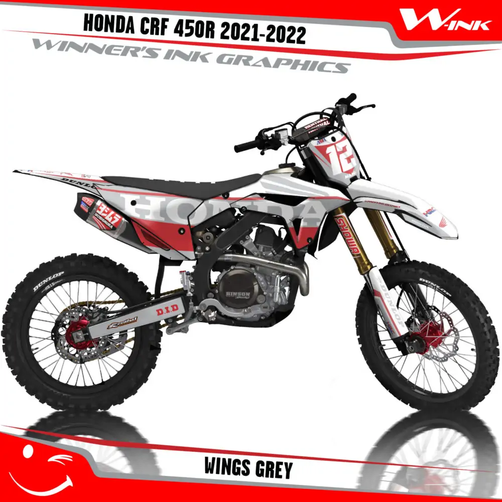 HONDA-CRF-250R-2022-450R-2021-2022-graphics-kit-and-decals-Wings-Grey