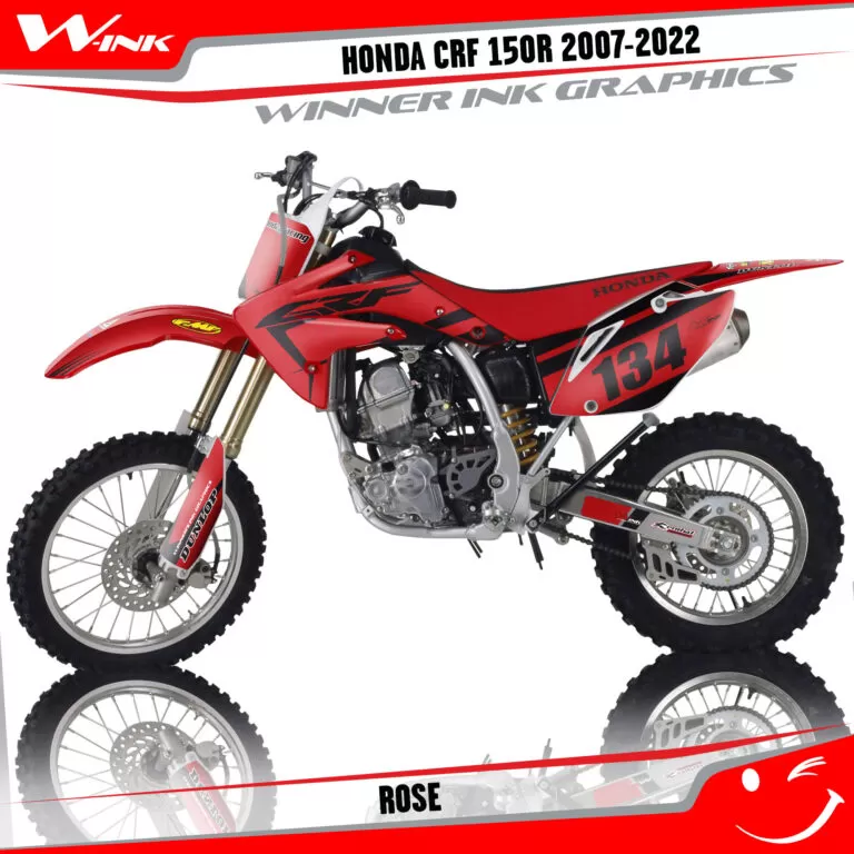 HONDA-СRF-150-R-2007-2008-2009-2010-2018-2019-2020-2021-2022-graphics-kit-and-decals-Rose