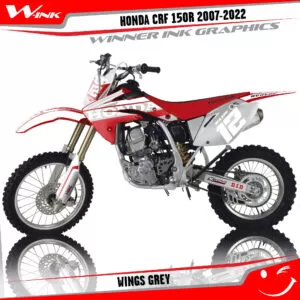 HONDA-СRF-150-R-2007-2008-2009-2010-2018-2019-2020-2021-2022-graphics-kit-and-decals-Wings-Grey