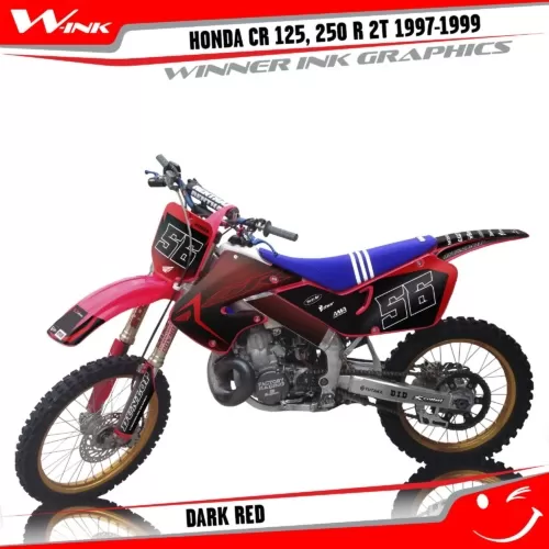Honda-CR-125-250-R-2T-1997-1998-1999-graphics-kit-and-decals-Dark-Red