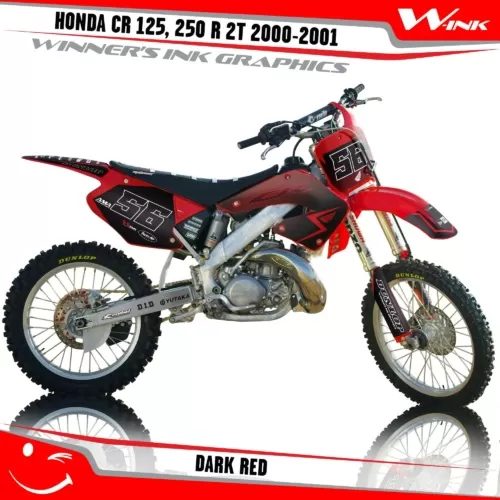 Honda-CR-125-250-R-2T-2000-2001-graphics-kit-and-decals-Dark-Red