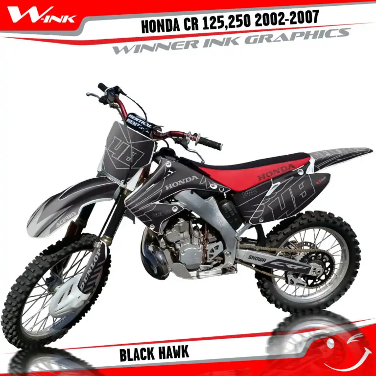 Honda-CR-125,250-R-2T-2002-2003-2004-2005-2006-2007-graphics-kit-and-decals-Black-Hawk