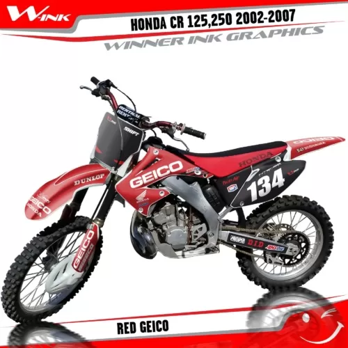 Honda-CR-125,250-R-2T-2002-2003-2004-2005-2006-2007-graphics-kit-and-decals-Red-Geico