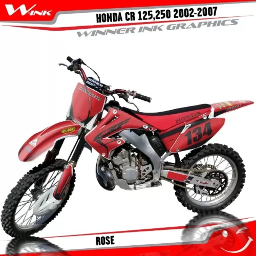 Honda-CR-125,250-R-2T-2002-2003-2004-2005-2006-2007-graphics-kit-and-decals-Rose
