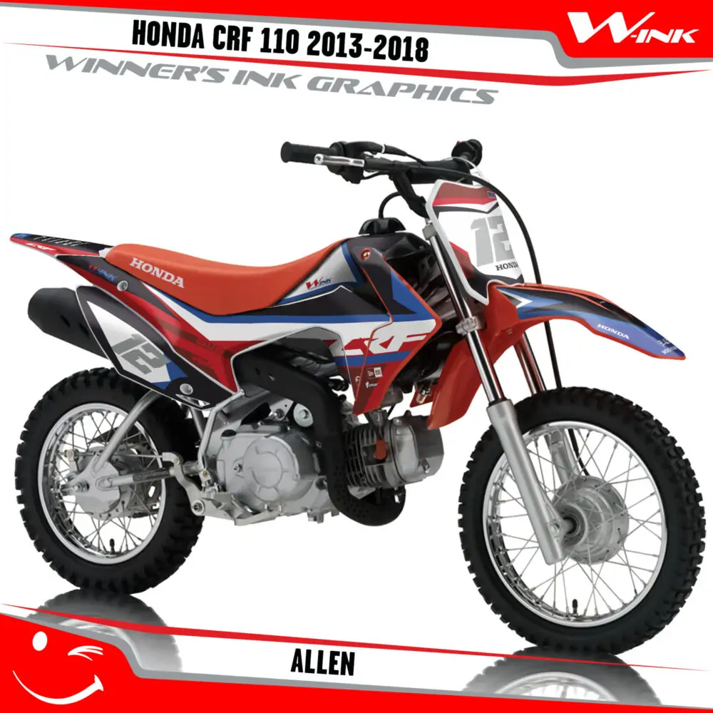 Honda-CRF-110-2013-2014-2015-2016-2017-2018-graphics-kit-and-decals-Allen