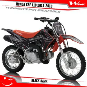 Honda-CRF-110-2013-2014-2015-2016-2017-2018-graphics-kit-and-decals-Black-Hawk