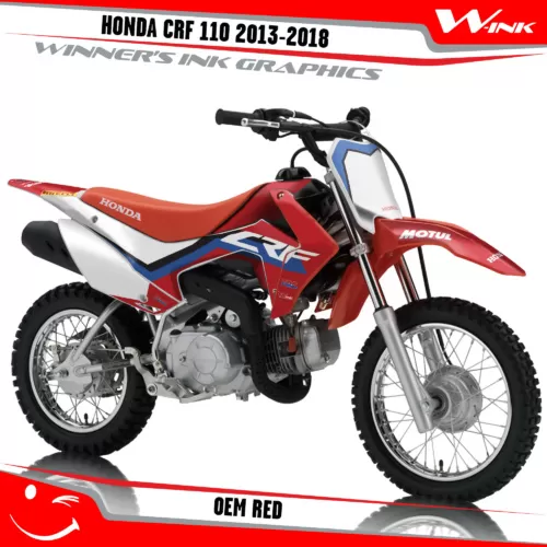 Honda-CRF-110-2013-2014-2015-2016-2017-2018-graphics-kit-and-decals-OEM-Red