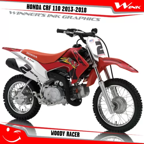 Honda-CRF-110-2013-2014-2015-2016-2017-2018-graphics-kit-and-decals-Woody-Racer