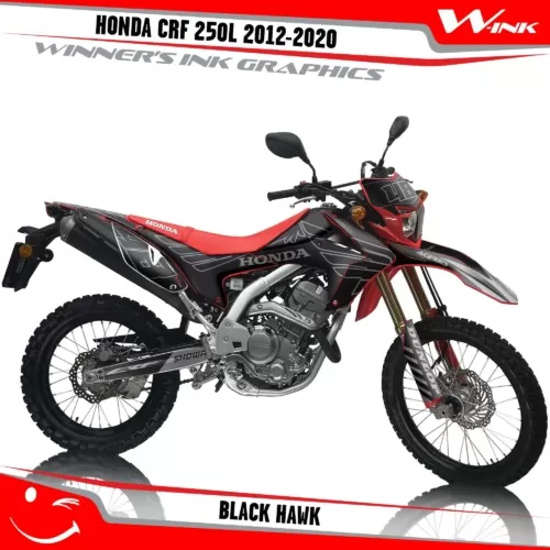 Honda-CRF-250L-2012-2013-2014-2015-2016-2017-2018-2019-2020-graphics-kit-and-decals-Black-Hawk