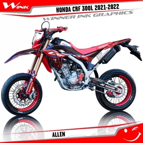 Honda-CRF-300L-2021-2022-graphics-kit-with-design-Allen