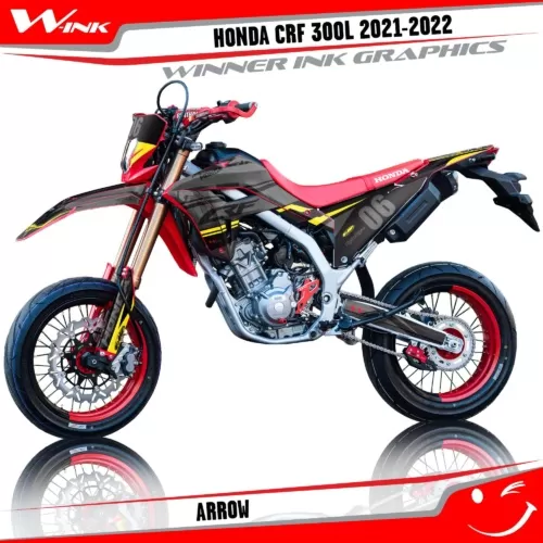 Honda-CRF-300L-2021-2022-graphics-kit-with-design-Arrow