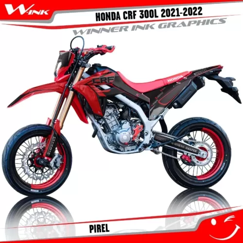 Honda-CRF-300L-2021-2022-graphics-kit-with-design-Pirel