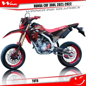 Honda-CRF-300L-2021-2022-graphics-kit-with-design-Toto