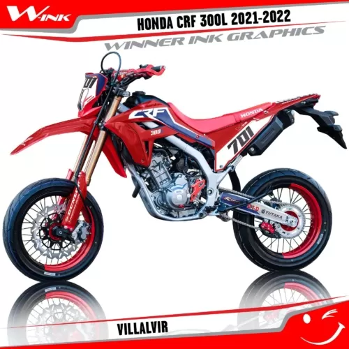 Honda-CRF-300L-2021-2022-graphics-kit-with-design-Villalvir
