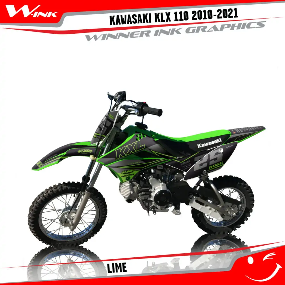 KAWASAKI-KLX-110-2010-2011-2012-2013-2014-2015-2016-2017-2018-2019-2020-2021-kit-and-decals-Lime