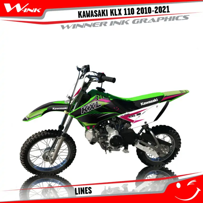 KAWASAKI-KLX-110-2010-2011-2012-2013-2014-2015-2016-2017-2018-2019-2020-2021-kit-and-decals-Lines