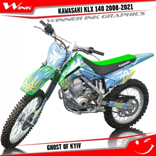 Kawasaki-KLX-140-2008-2009-2010-2011-2012-2013-2014-2015-2016-2019-2020-2021-graphics-kit-and-decals-Ghost-of-Kyiv