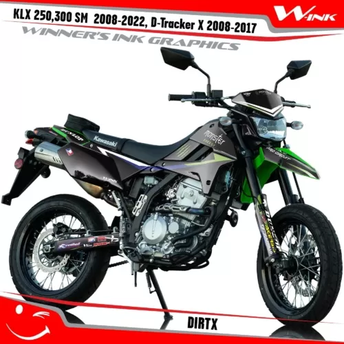 Kawasaki-KLX-250-300-SM-2008-2009-2010-2011-2012-2018-2019-2020-2021-2022-D-Tracker-X-2008-2017-graphics-kit-and-decals-Dirtx