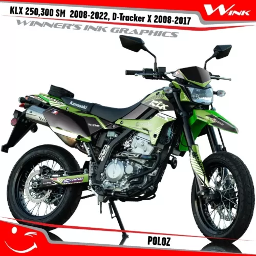 Kawasaki-KLX-250-300-SM-2008-2009-2010-2011-2012-2018-2019-2020-2021-2022-D-Tracker-X-2008-2017-graphics-kit-and-decals-Poloz
