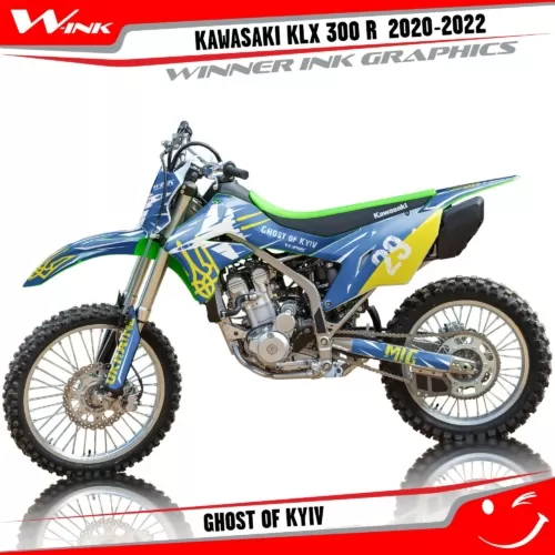 Kawasaki-KLX-300R-2020-2021-2022-graphics-kit-and-decals-Ghost-of-Kyiv