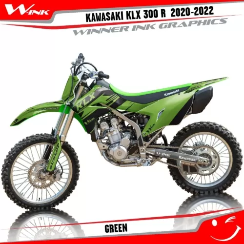 Kawasaki-KLX-300R-2020-2021-2022-graphics-kit-and-decals-Green
