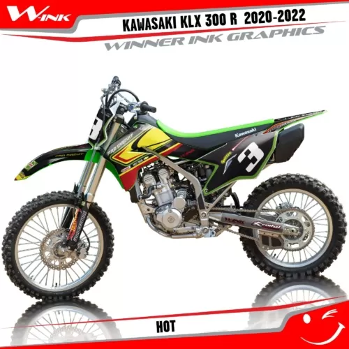 Kawasaki-KLX-300R-2020-2021-2022-graphics-kit-and-decals-Hot