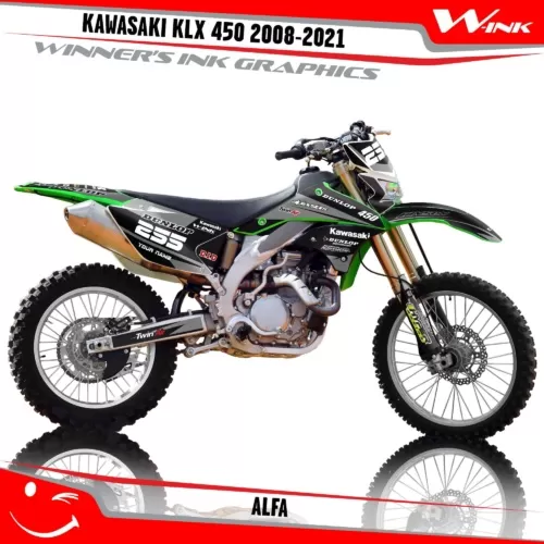 Kawasaki-KLX 450 2008-2009 2010 2011 2012 2013 2014 2018 2019 2020-2021-graphics-kit-and-decals-Alfa