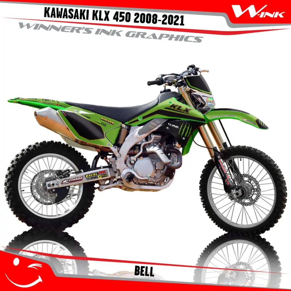 Kawasaki-KLX 450 2008-2009 2010 2011 2012 2013 2014 2018 2019 2020-2021-graphics-kit-and-decals-Bell