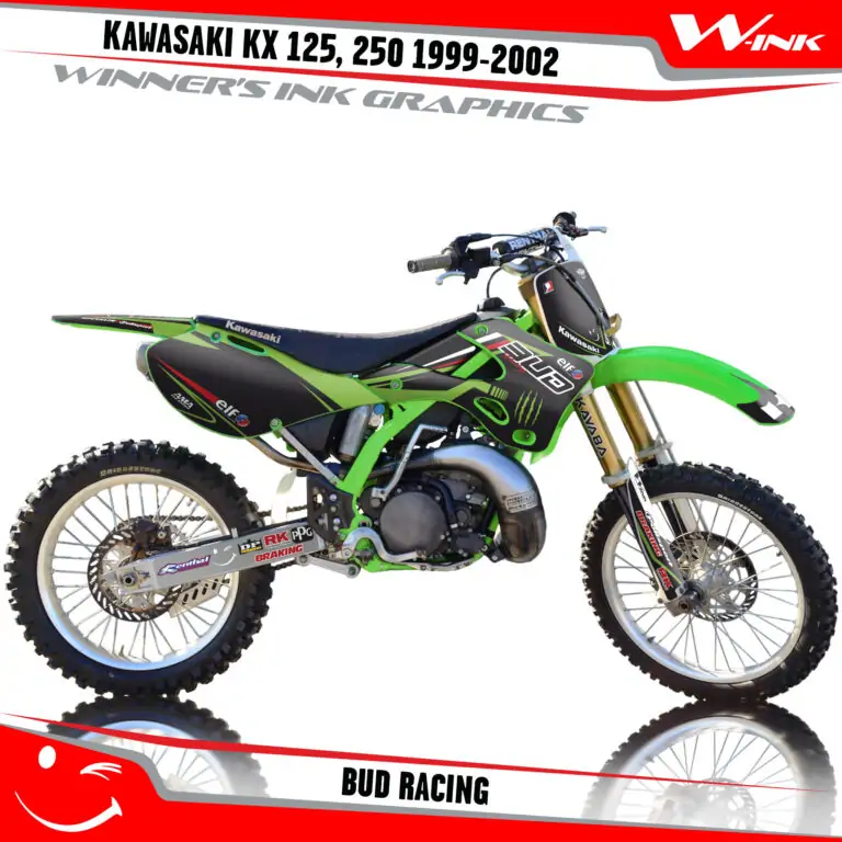 Kawasaki-KX-125,-250-1999-2000-2001-2002-graphics-kit-and-decals-Bud-Racing
