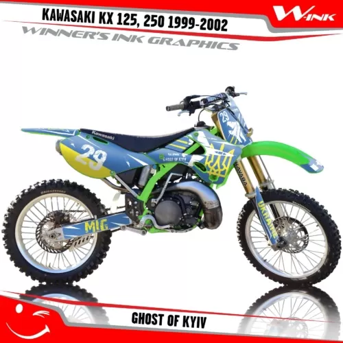 Kawasaki-KX-125,-250-1999-2000-2001-2002-graphics-kit-and-decals-Ghost-of-Kyiv