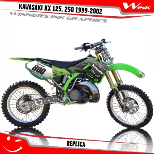 Kawasaki-KX-125,-250-1999-2000-2001-2002-graphics-kit-and-decals-Replica