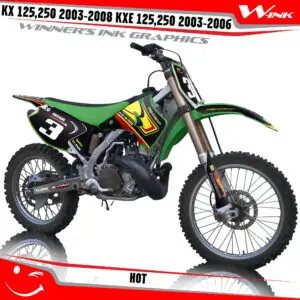 Kawasaki-KX-125-250-2003-2004-2005-2006-2007-2008-KXE-125-250-2003-2006-graphics-kit-and-decals-Hot