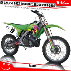 Kawasaki-KX-125-250-2003-2004-2005-2006-2007-2008-KXE-125-250-2003-2006-graphics-kit-and-decals-Paints