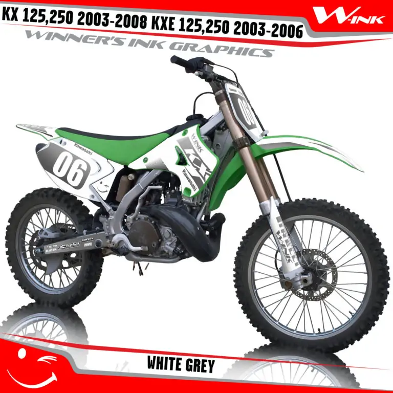 Kawasaki-KX-125-250-2003-2004-2005-2006-2007-2008-KXE-125-250-2003-2006-graphics-kit-and-decals-White-Grey