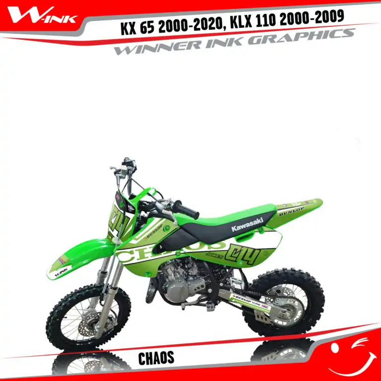 Kawasaki-KX-65-2000-2001-2002-2003-2017-2018-2019-2020, KLX 110 2000-2001-2002-2003-2004-2005-2006-2007-2008-2009-graphics-kit-and-decals-Chaos