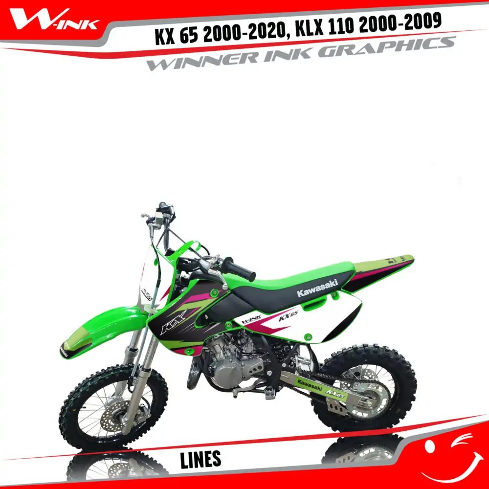 Kawasaki-KX-65-2000-2001-2002-2003-2017-2018-2019-2020, KLX 110 2000-2001-2002-2003-2004-2005-2006-2007-2008-2009-graphics-kit-and-decals-Lines