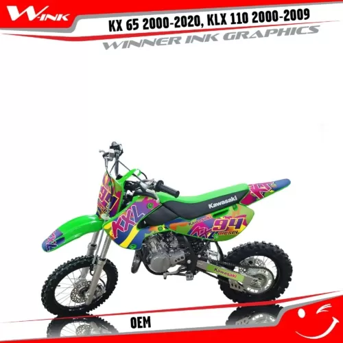 Kawasaki-KX-65-2000-2001-2002-2003-2017-2018-2019-2020, KLX 110 2000-2001-2002-2003-2004-2005-2006-2007-2008-2009-graphics-kit-and-decals-OEM