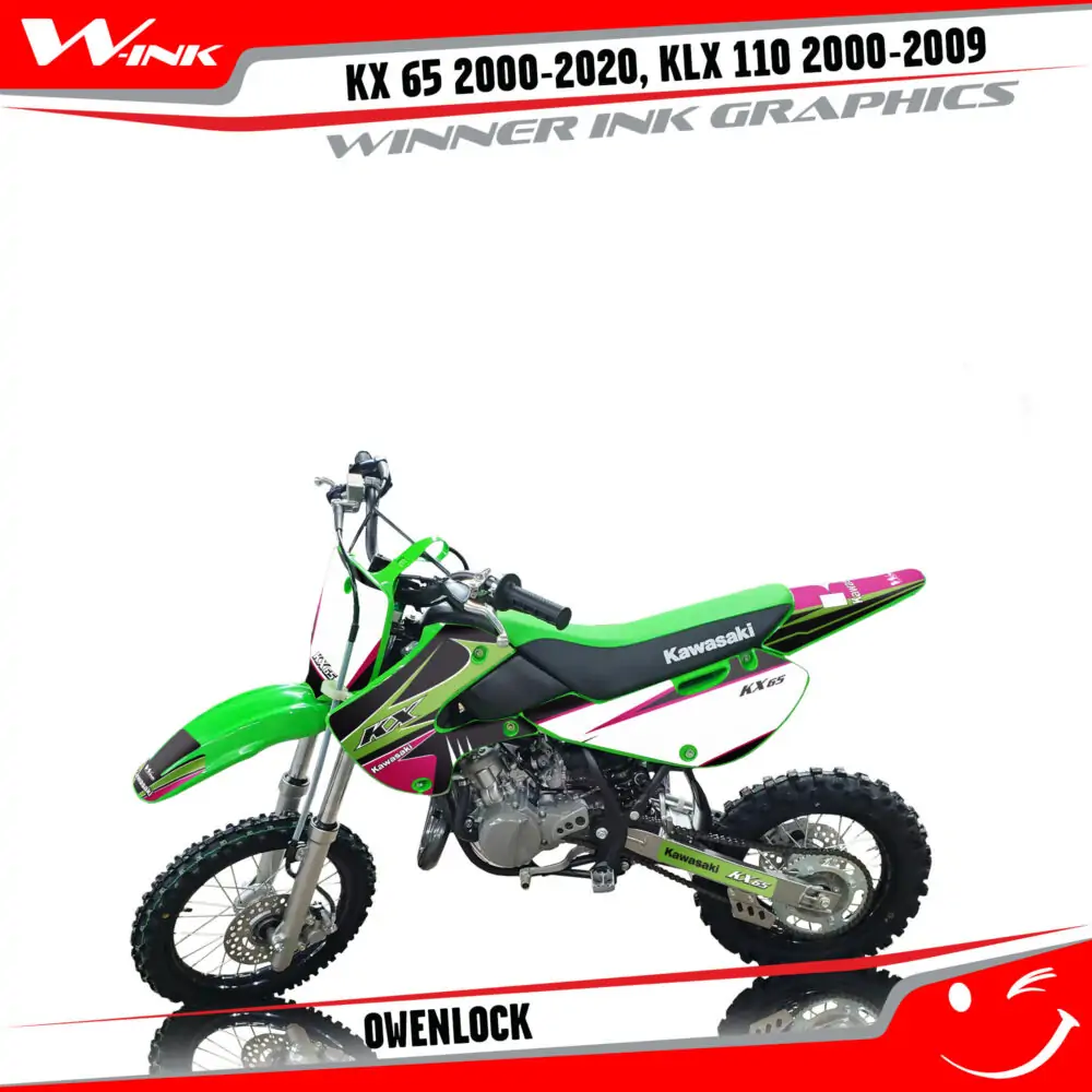 Kawasaki-KX-65-2000-2001-2002-2003-2017-2018-2019-2020, KLX 110 2000-2001-2002-2003-2004-2005-2006-2007-2008-2009-graphics-kit-and-decals-Owenlock
