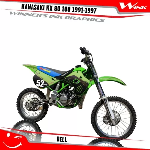 Kawasaki-KX 80-100-1991-1992-1993-1994-1995-1996-1997-graphics-kit-and-decals-Bell