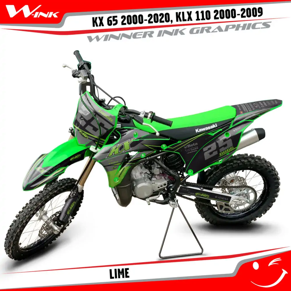 Kawasaki-KX-85,-100-2014-2015-2016-2017-2018-2019-2020-2021-2022-graphics-kit-and-decals-Lime